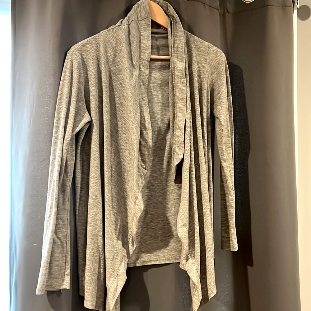 Grey Open Cardigan